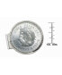 ფოტო #2 პროდუქტის Men's Sterling Silver Diamond Cut Coin Money Clip Cuauhtémoc Mexican Cinco Pesos
