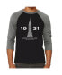 Фото #1 товара Empire State Building Men's Raglan Word Art T-shirt