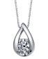 Diamond (1/10 ct. t.w.) Teardrop Pendant in 14k White, Yellow or Rose Gold