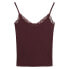 ფოტო #1 პროდუქტის SUPERDRY Essential Rib Lace sleeveless V neck T-Shirt