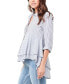 ფოტო #2 პროდუქტის Maternity St Layered Peplum Shirt