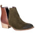 Фото #2 товара Diba True Stop By Almond Toe Pull On Booties Womens Green Casual Boots 54620-363