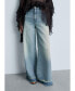 ფოტო #1 პროდუქტის Women's Frayed Hem Devin Wideleg Jeans