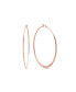 ფოტო #1 პროდუქტის 18K Rose Gold Plated Stainless Steel Hoop Earrings