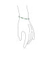 Фото #3 товара Asian Style Light Green Jade Strand Tube Bar Link Bracelet For Women Sterling Silver 7.5 Inch