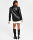 ფოტო #2 პროდუქტის Women's Oversized Leather Blazer Jacket