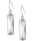 ფოტო #1 პროდუქტის Crystal Rectangle Drop Earrings in Sterling Silver, Created for Macy's