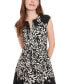 Women's Printed Split-Neck Sleeveless Dress