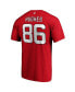 Фото #3 товара Men's Jack Hughes Red New Jersey Devils Big and Tall Name and Number T-shirt
