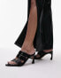 Фото #1 товара Topshop Gia pointed heeled sandal with buckles in black