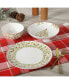 Tree Festival 12 Piece Double Bowl Dinnerware Set, Service for 4