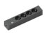 Bachmann 420.0017 - 2 m - 4 AC outlet(s) - Indoor - Black - 268 mm - 52 mm