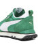 Puma Rider FV Pop FS 39192505 Mens Green Suede Lifestyle Sneakers Shoes