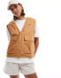 Nike woven cargo vest in brown