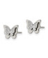 ფოტო #2 პროდუქტის Stainless Steel Polished Glitter Butterfly Earrings