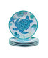 Фото #2 товара Serene Seas Melamine Dinner Plate, Set of 6