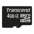 Фото #2 товара Transcend TS4GUSDC4 - 4 GB - MicroSDHC - Black