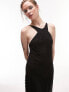 Фото #5 товара Topshop cross front midi dress in black