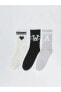 LCWAİKİKİ Baskılı Kadın Soket Çorap 3'lü Paket