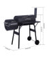 Outdoor Portable BBQ Charcoal Grill with Offset Smoker