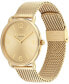 ფოტო #2 პროდუქტის Unisex Elliot Gold-Tone Stainless Steel Mesh Bracelet Watch 41mm