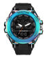 Фото #1 товара Часы и аксессуары Kenneth Cole Reaction мужские аналогово-цифровые черные пластиковые часы 49 мм
