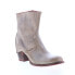 Bed Stu Iris F393015 Womens Gray Leather Slip On Ankle & Booties Boots