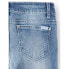 Фото #2 товара Seven7 Big Girls Blue Light Wash Denim Pearl Wide Cuff Ankle Skinny Jean Size 12