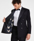 Фото #4 товара Men's Classic-Fit Solid Double-Breasted Dinner Jacket