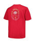 ფოტო #3 პროდუქტის Men's Scarlet Distressed San Francisco 49ers Big and Tall Two-Hit Throwback T-shirt