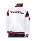 Men's White Houston Texans Satin Full-Snap Varsity Jacket
