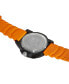 Men's Swiss Navy Seal Magnifying Glass Dive Orange Rubber Strap Watch 45mm