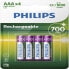 Фото #2 товара PHILIPS Rechargeable Batteries R03B4A70 Aaa 700Mah Pack4