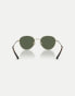 Фото #2 товара Ralph Lauren Ph3144 round polarised sunglasses with green lens in semi-shiny pale gold