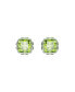 ფოტო #4 პროდუქტის Rhodium Plated Square Cut Color Birthstone Stud Earrings