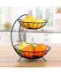Diversified Yumi 2-Tier Server Sturdy Steel Stacked Fruit Bowls