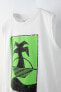 Palm leaf print t-shirt