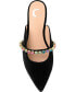 ფოტო #4 პროდუქტის Women's Jewel Rhinestone Embellished Velvet Slip On Flats