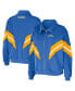 ფოტო #4 პროდუქტის Women's Powder Blue Los Angeles Chargers Yarn Dye Stripe Full-Zip Jacket