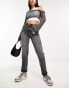 Фото #4 товара Pimkie straight leg jeans in washed grey