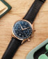 ფოტო #7 პროდუქტის Men's Swiss Automatic Chronograph Multifort Brown Leather Strap Watch 42mm