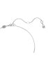 Swan, Gray, Rhodium Plated Iconic Swan Y Pendant Necklace