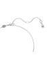 ფოტო #3 პროდუქტის Swan, Gray, Rhodium Plated Iconic Swan Y Pendant Necklace