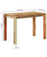 Dining Table 43.3"x21.7"x29.9" Solid Wood Reclaimed