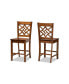Фото #1 товара Nicolette Modern and Contemporary Transitional Wood Counter Stool Set, 2 Piece