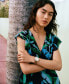 Фото #10 товара Women's Printed Flutter-Sleeve Ruffled High-Low Midi Dress
