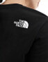 The North Face Simple Dome cropped logo t-shirt in black