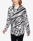 ფოტო #4 პროდუქტის Petite Bold Animal Print Shacket Jacket