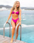 South Beach X Miss Molly high leg bikini bottom in high shine pink