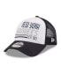ფოტო #1 პროდუქტის Men's White/Navy New York Yankees Stacked A-Frame Trucker 9Forty Adjustable Hat